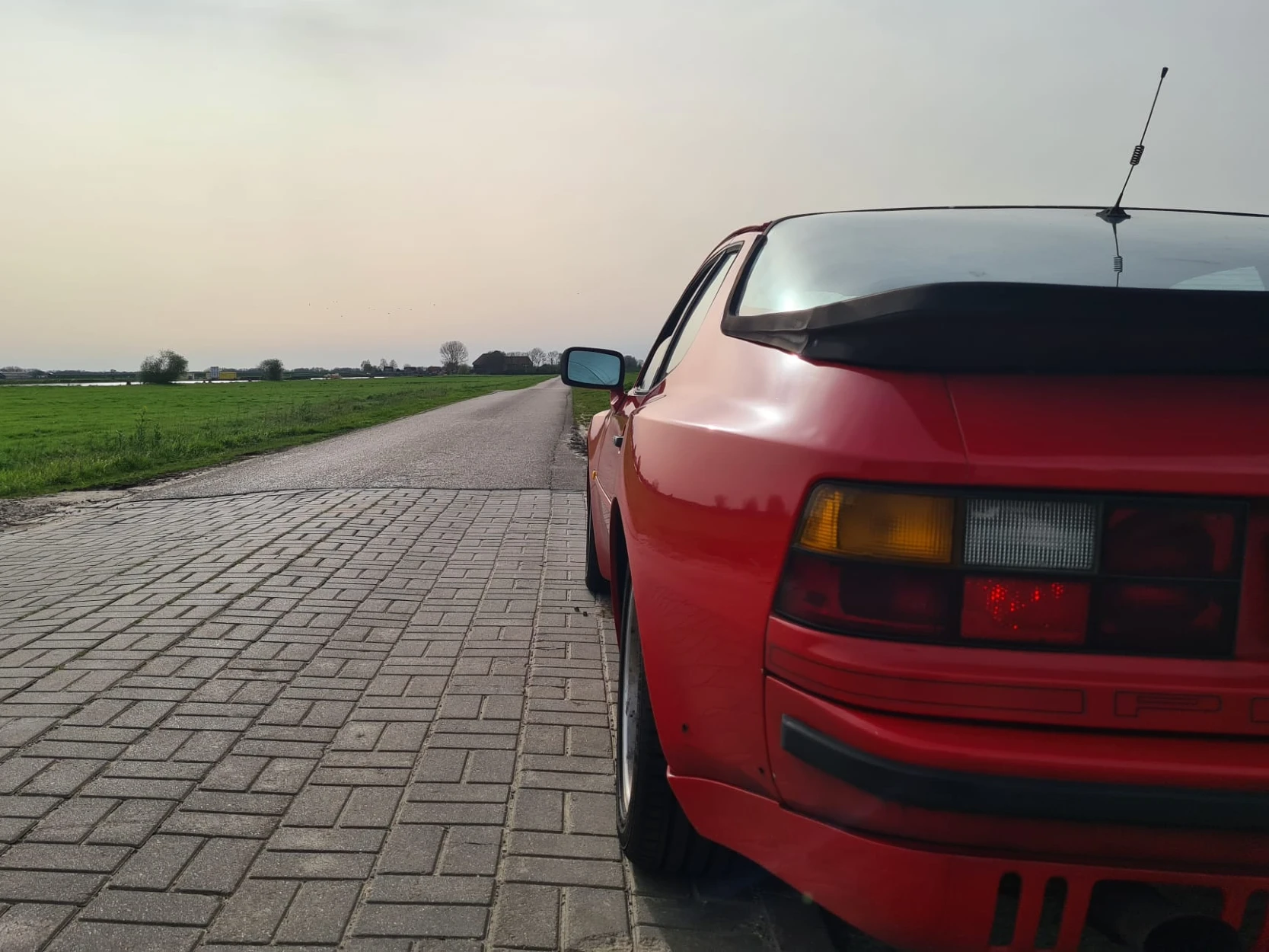 Detail shot of the Porsche 944 tail light